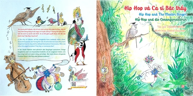 The cover of Hip Hop and the Master Singer, German-Vietnamese writer Isabelle Muller's new children book. (Photo courtesy of Ho CHi Minh City General Publishing House)