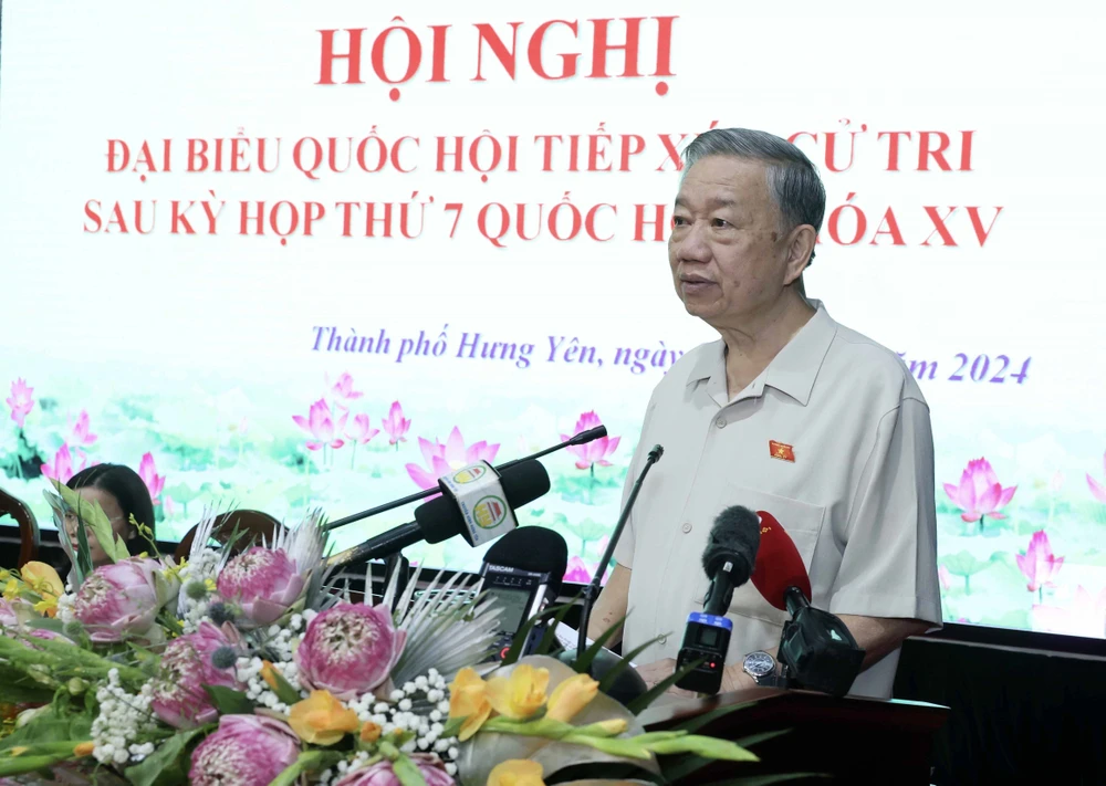 State President To Lam speaks at the meeting (Photo: VNA)