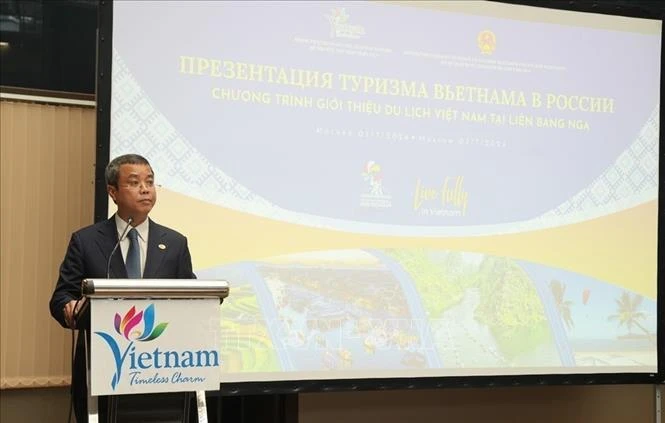 Deputy General Director of VNAT Nguyen Le Phuc speaks at the event (Photo: VNA)