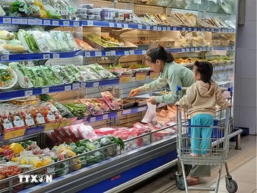 Customers choose foods at Co.opmart Thanh Ha supermarket in Phan Rang-Thap Cham city, Ninh Thuan province. - Illustrative image (Photo: VNA)