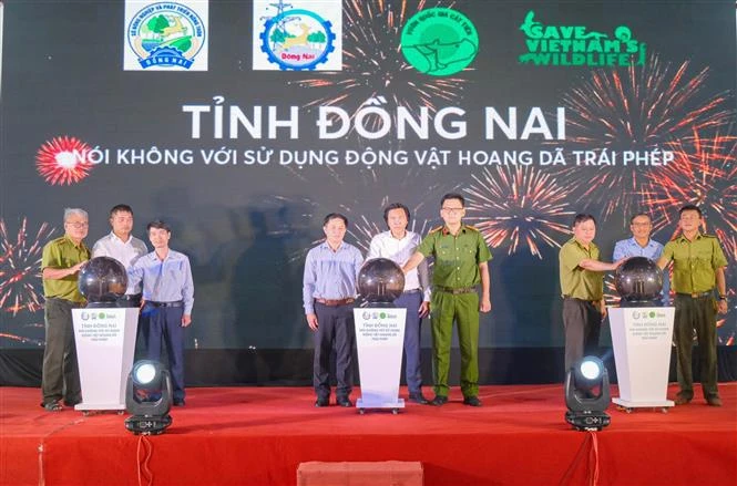 The workshop to kick off a series of activities under the theme of “Dong Nai povince says 'no' to the illegal use of wildlife” on August 23 (Photo: VNA)