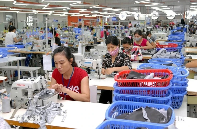 The factory of the Star Fashion Co. Ltd, producing garment for export, in the Phu Nghia Industrial Park in Hanoi's Chuong My district (Photo: VNA)