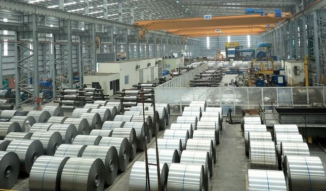 Hoa Phat Steel Sheet Factory in Pho Noi A industrial park in the northern province of Hung Yen (Photo: VNA)