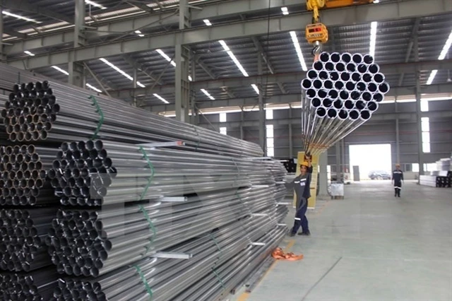 Chinese steel flooding into Vietnam has been a concern for domestic steel enterprises (Photo: VNA)