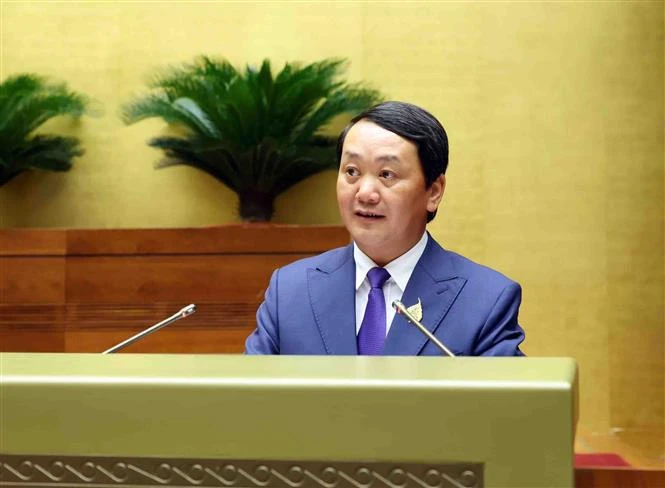 El ministro Hau A Lenh, jefe del Comité de Asuntos Étnicos del Gobierno, interviene en el evento. (Fuente: VNA)