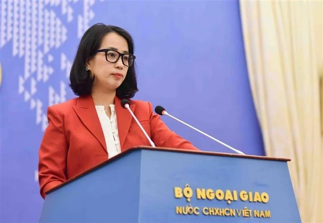 La portavoz del Ministerio de Relaciones Exteriores de Vietnam, Pham Thu Hang (Fuente: VNA)