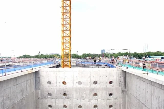 Construyen la planta de tratamiento de aguas residuales Nhieu Loc - Thi Nghe (Fuente: VNA)