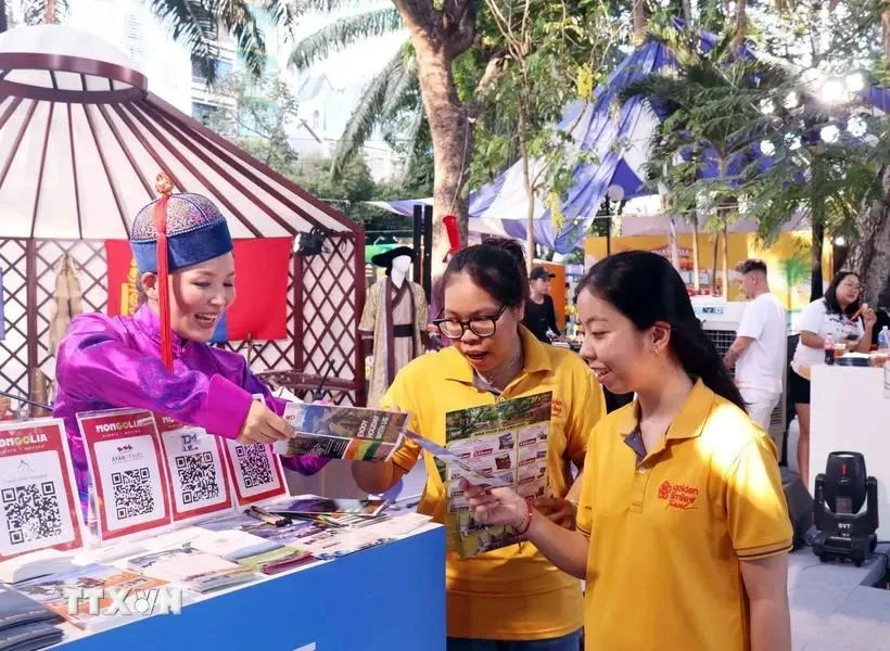 El pabellón de Mongolia en un evento en Ciudad Ho Chi Minh. (Fuente: VNA)