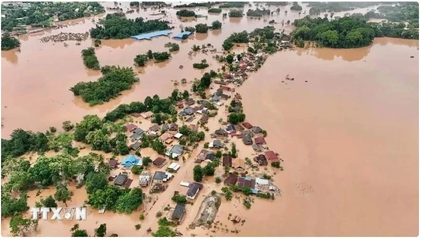 El tifón Yagi afecta a localidades de Laos. (Fuente: VNA)