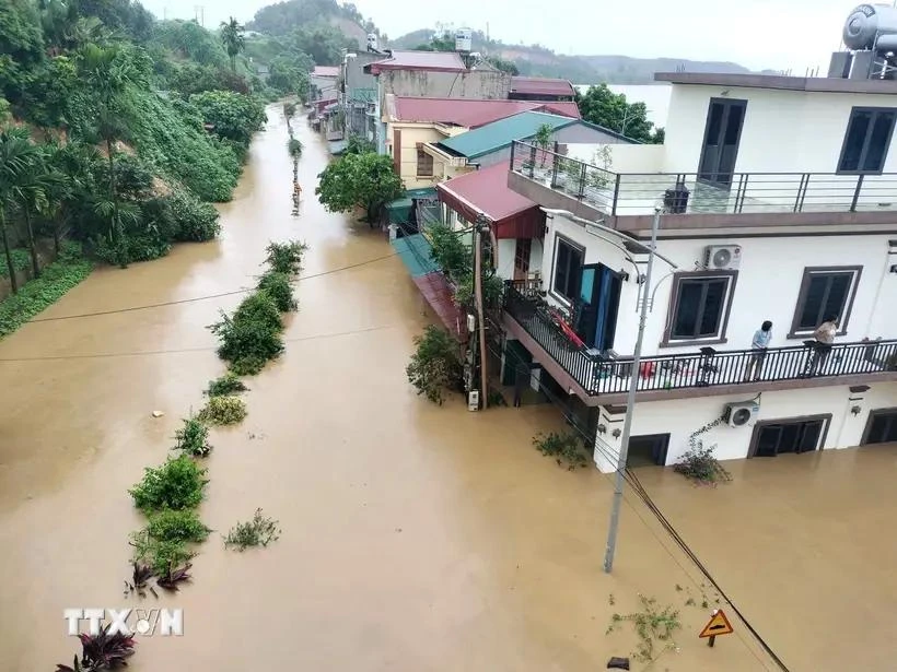 Inundaciones en la provincia de Yen Bai. (Fuente: VNA)