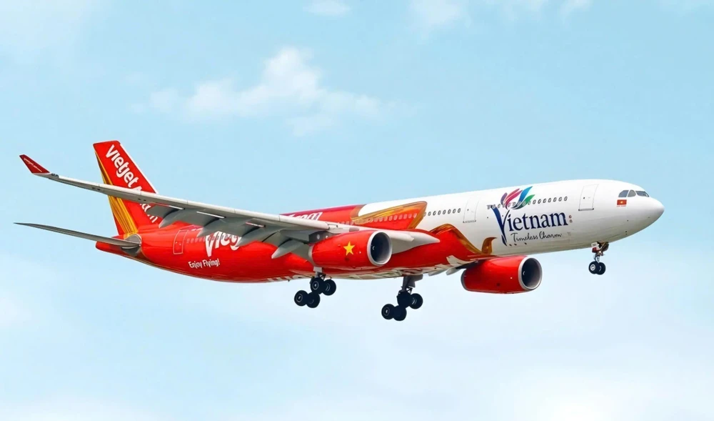 Un avión de Vietjet. (Fuente: VNA)