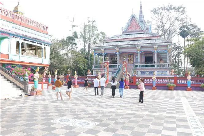 En la pagoda de Sa Lon, en la provincia de Soc Trang. (Fuente: VNA)