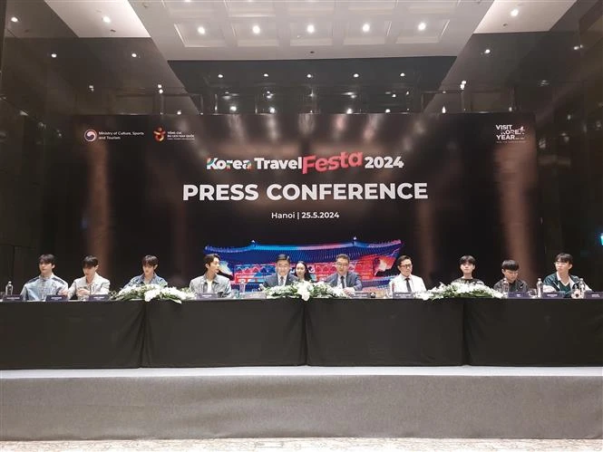 KTO présente Korea Travel Festa 2024 lors d'une conférence de presse. Photo: VNA