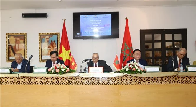 主题为“胡志明主席与非洲民族解放运动、越南与摩洛哥关系”研讨会在摩洛哥举行。图自越通社