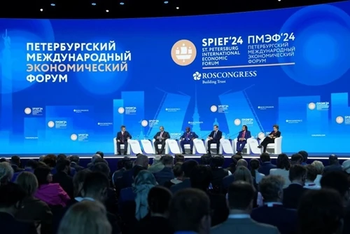 第27届圣彼得堡国际经济论坛开幕式（图片来源：vov.vn）