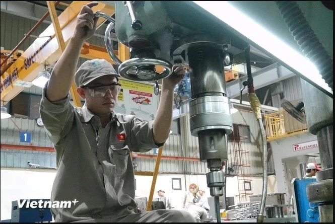 Industrial production enjoys growth in the first four months of 2024 (Photo: VietnamPlus)