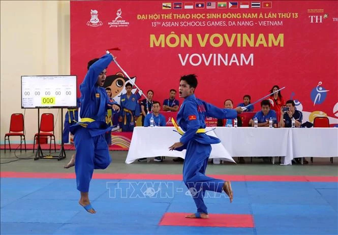 Within the framework of the ongoing 13th ASEAN Schools Games, Vovinam will run from June 3-5 with 10 sets of medals for sparring events. (Photo: VNA)