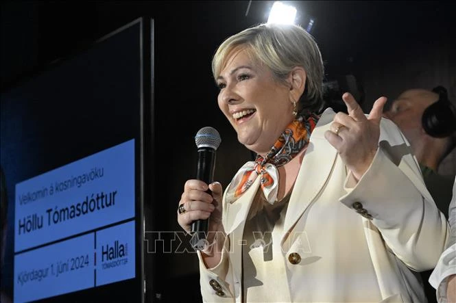 Halla Tómasdóttir becomes the new President of Iceland (Photo: AFP)