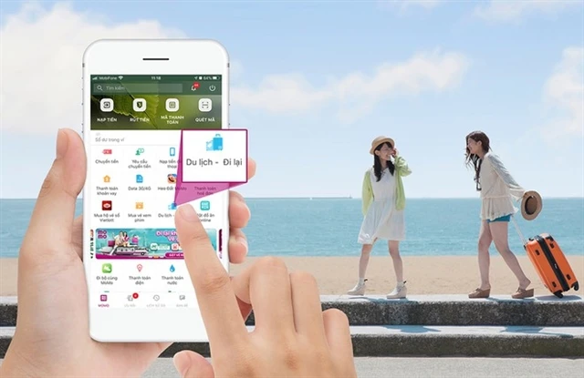 The e-wallet of MoMo launched the travel feature on its application to help its users to buy air and train tickets quickly. (Photo: MoMo) 