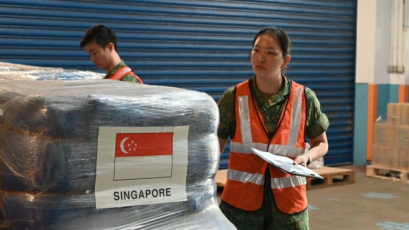 Aid shipment from Singapore’s government to natural disaster-hit areas comes (Photo: CNA)