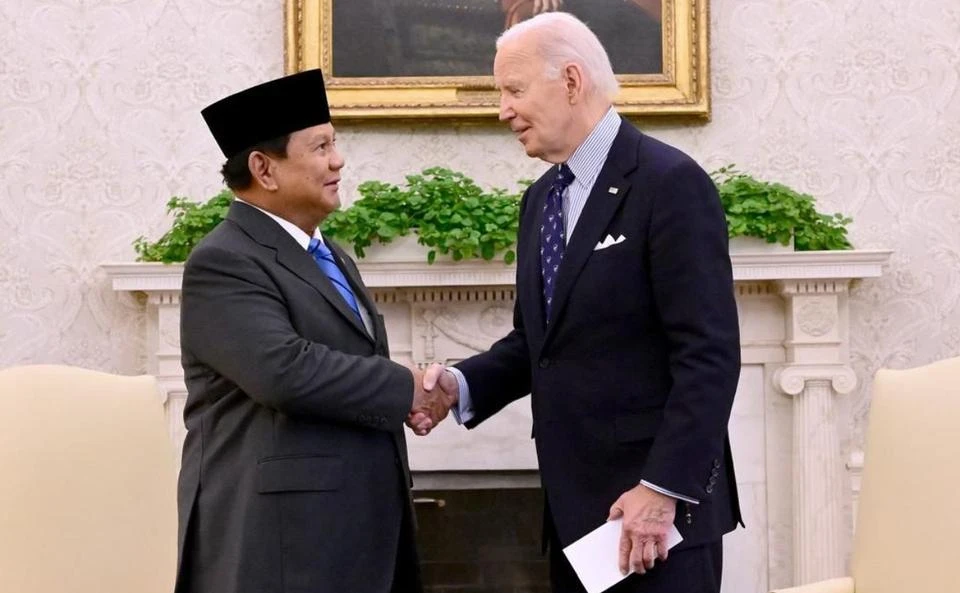 Indonesian President Prabowo Subianto holds bilateral talks with his American counterpart Joe Biden at the White House in Washington on Nov. 12, 2024. (Photo Courtesy of Presidential Press Bureau) 