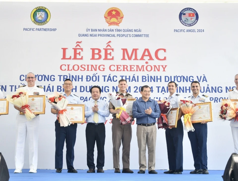 Clôture du Programme sur le Partenariat Pacifique et l'Ange du Pacifique 2024 à Quang Ngai. Photo: VNA