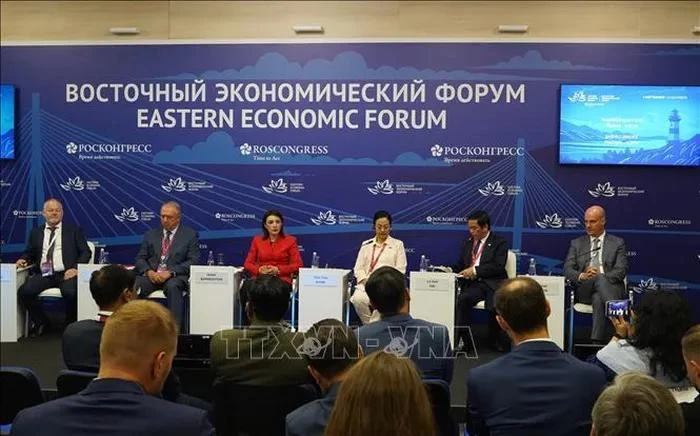 En la sesión de diálogo empresarial entre la ASEAN y Rusia, efectuada en el marco del IX Foro Económico Oriental (EEF 2024) (Fuente: VNA)