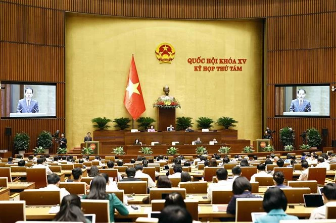 En el octavo periodo de sesiones de la XV legislatura de la Asamblea Nacional de Vietnam (Fuente: VNA)