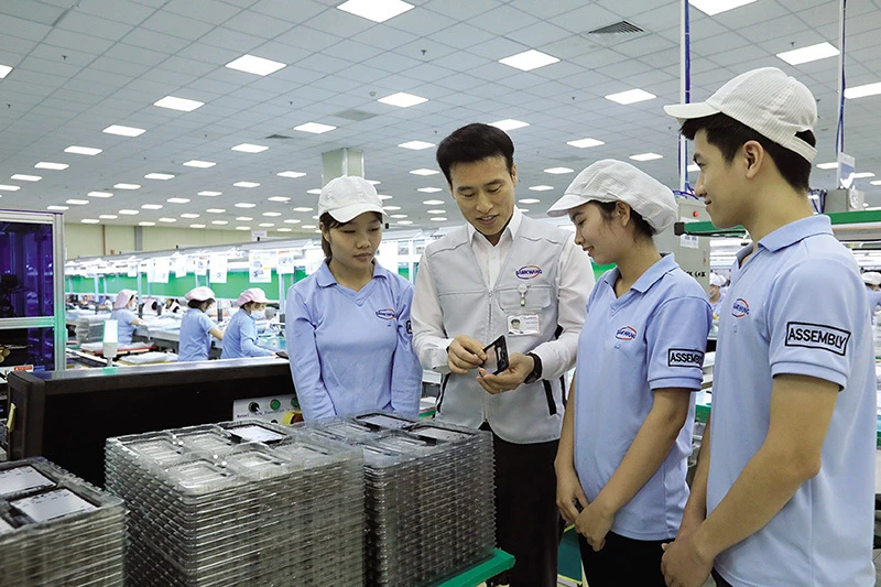 At SamKwang Vina company limitted in Bac Giang province (Photo: VNA)