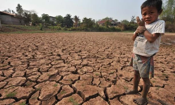 Extreme drought in Laos caused by climate change (Photo: theguardian.com)