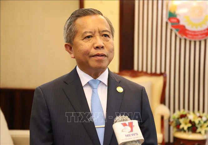 Minister of Technology and Communications and Chairman of the Laos – Vietnam Friendship Association Boviengkham Vongdara. (Photo: VNA)