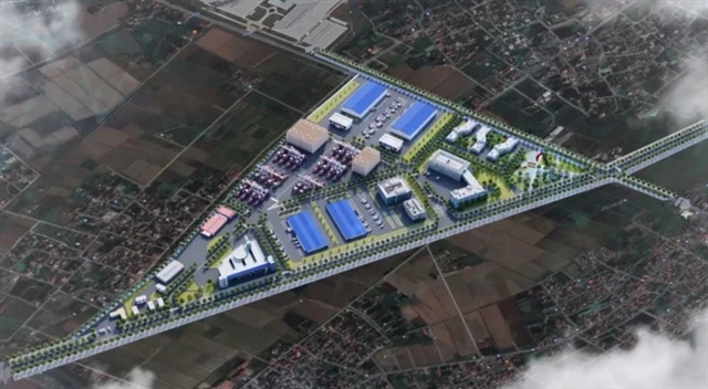 An illustration of the pharmaceutical–biological industrial park that is going to be built in Thai Binh Province, the first of its kind in Vietnam (Photo: VNA)