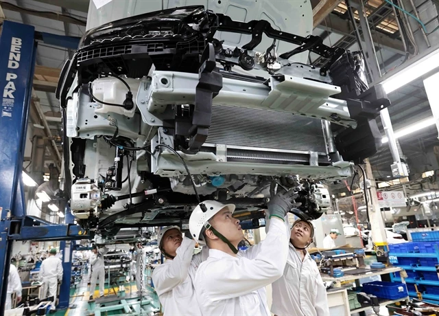 Car assembled at the plant of Honda in Vinh Phuc province (Photo: VNA)