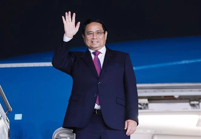 Prime Minister Pham Minh Chinh leaves India, concluding his successful State visit (Photo: VNA)