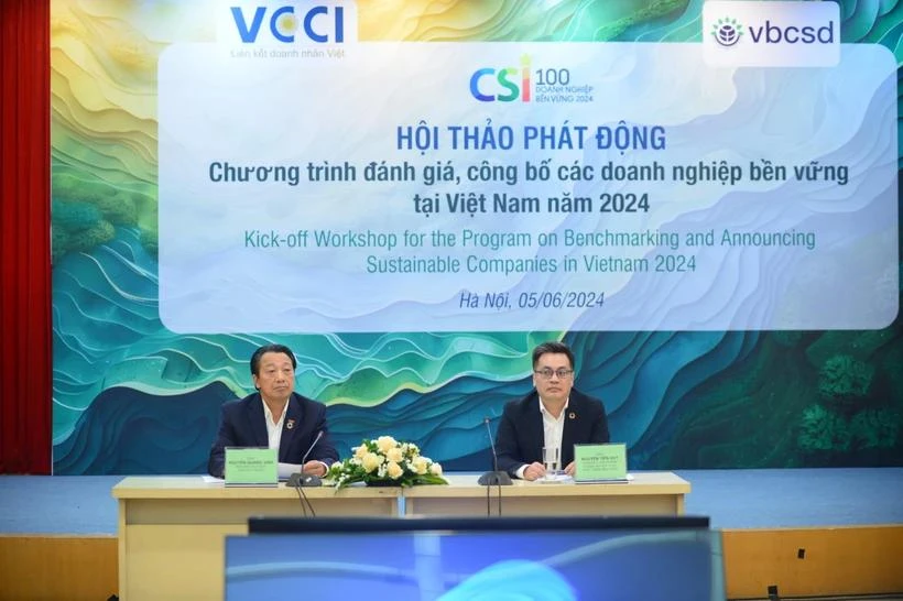 VCCI será la agencia principal para coordinar con el Comité Económico Central, el Ministerio de Trabajo, Inválidos de Guerra y Asuntos Sociales, el Ministerio de Recursos Naturales y Medio Ambiente y la Confederación General del Trabajo de Vietnam para organizar el Programa CSI 2024 (Foto: Vietnam+)