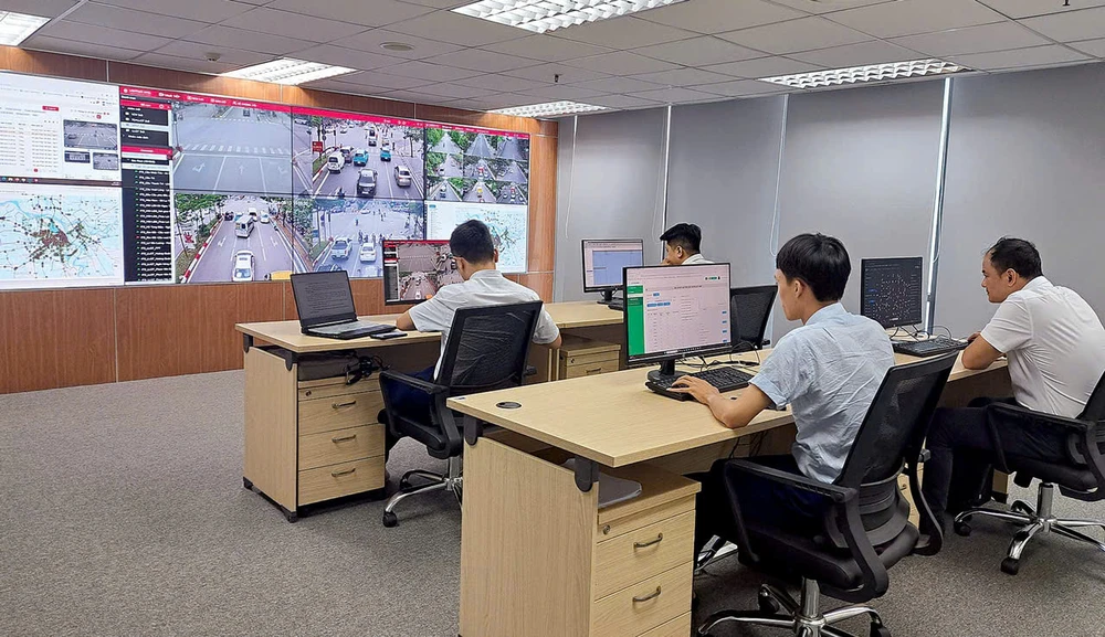 El Centro de Operación de Tráfico Inteligente de Hanoi. (Foto: VNA)