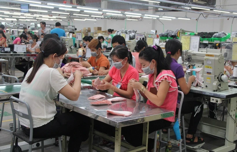 В первом квартале 2024 года объем промышленного производства Вьетнама вырос на 6,18% по сравнению с тем же периодом 2023 года. Фото: Vietnam+