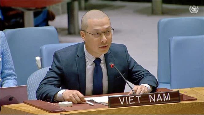 Советник-посланник Нгуен Хоанг Нгуен, заместитель постоянного представителя Вьетнама при ООН. (Фото: ВИA)