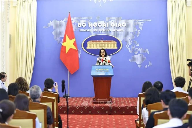 Официальный представитель Министерства иностранных дел (МИД) Вьетнама Фам Тху Ханг. (Фото: ВИА)