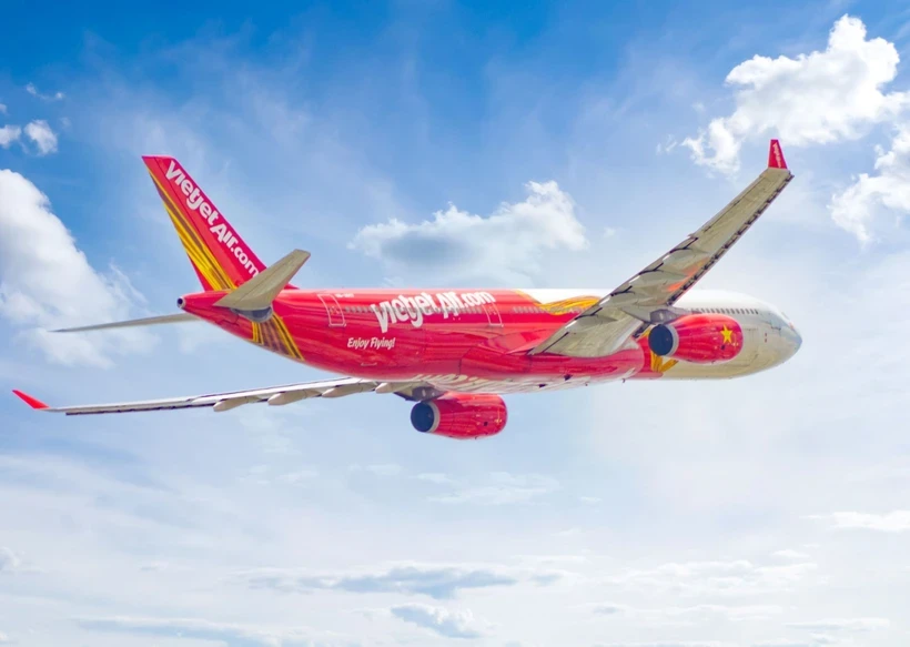 Акционерное общество Vietjet Aviation вошло в число 50 лучших вьетнамских компаний, зарегистрированных на бирже в 2024 году. (Фото: Vietjet Air) 