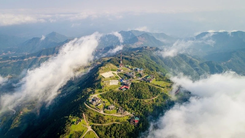 Le géoparc de Lang Son vu d'en haut. Photo : baoquocte