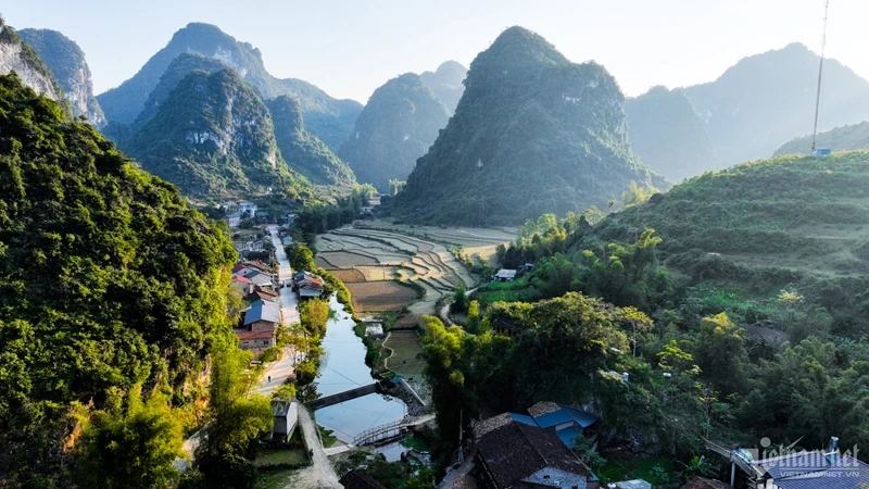 Vue aérienne du village de pierre de Khuoi Ky. Photo: Vietnamnet