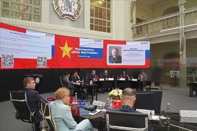 Conférence "Journée du Vietnam" à l’Université russe d’économie Plekhanov de Russie, le 29 mai 2024. Photo : VNA