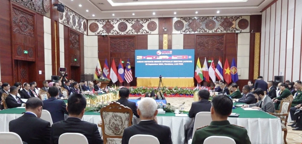 Vue de la réunion des hauts officiels de la défense de l’ASEAN (ADSOM) à Vientiane, au Laos, le 25 septembre. Photo : VNA