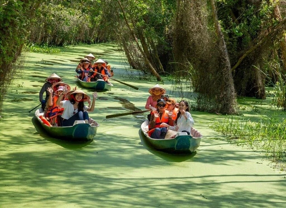 La zone écotouristique du village flottant de Tân Lâp, dans la province de Long An. Photo : CTV