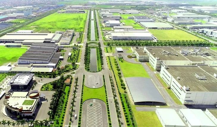 Le parc industriel Thang Long II, situé dans la province de Hung Yên, accueille près de 100 projets d’IDE. Photo: Comité provincial du Parti de Hung Yên