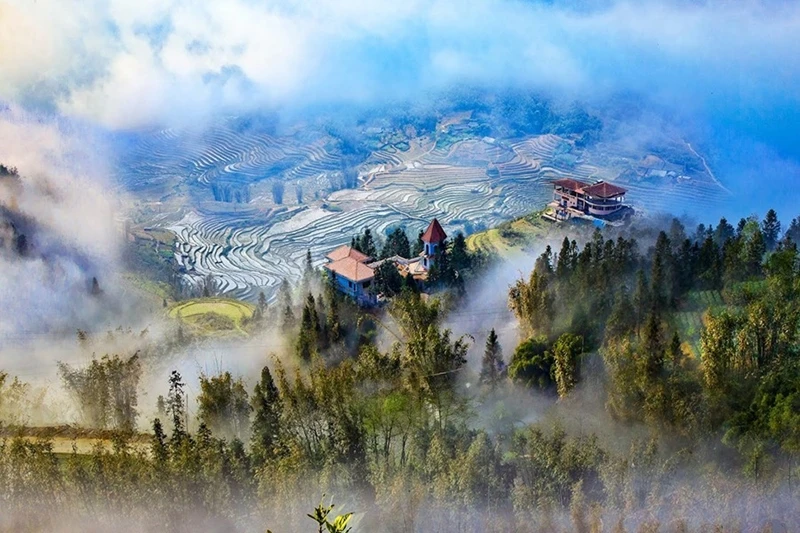  La beauté de Sapa vue d'en haut. Photo: giaoducthoidai