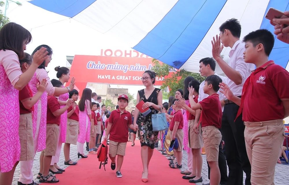 Happiness at new school-year opening day (Photo: VietnamPlus)