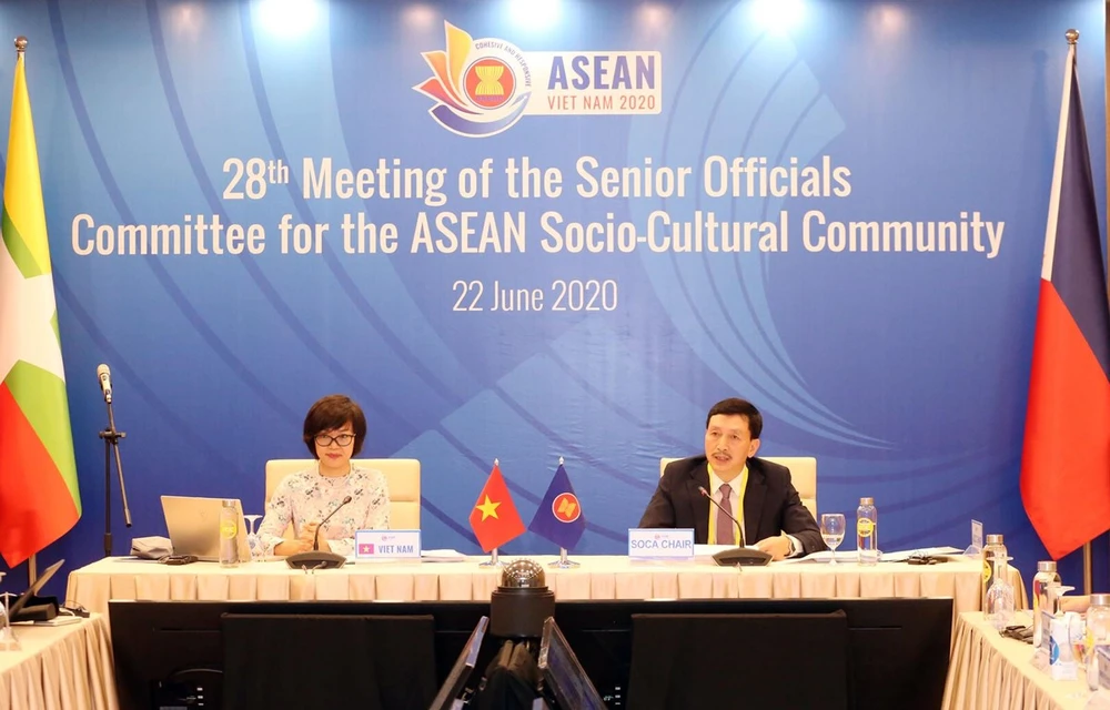 Vietnam chairs the online 28th meeting of the Senior Officials’ Committee for the ASEAN Socio-Cultural Community (Photo: VietnamPlus)