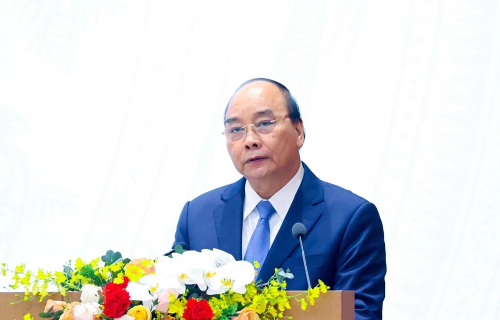 PM Nguyen Xuan Phuc concludes the conference between the Government and localities. (Photo: VNA) 